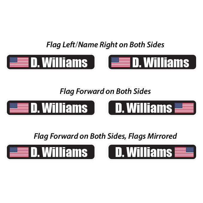 Permanent Driver Name/Flag Panels