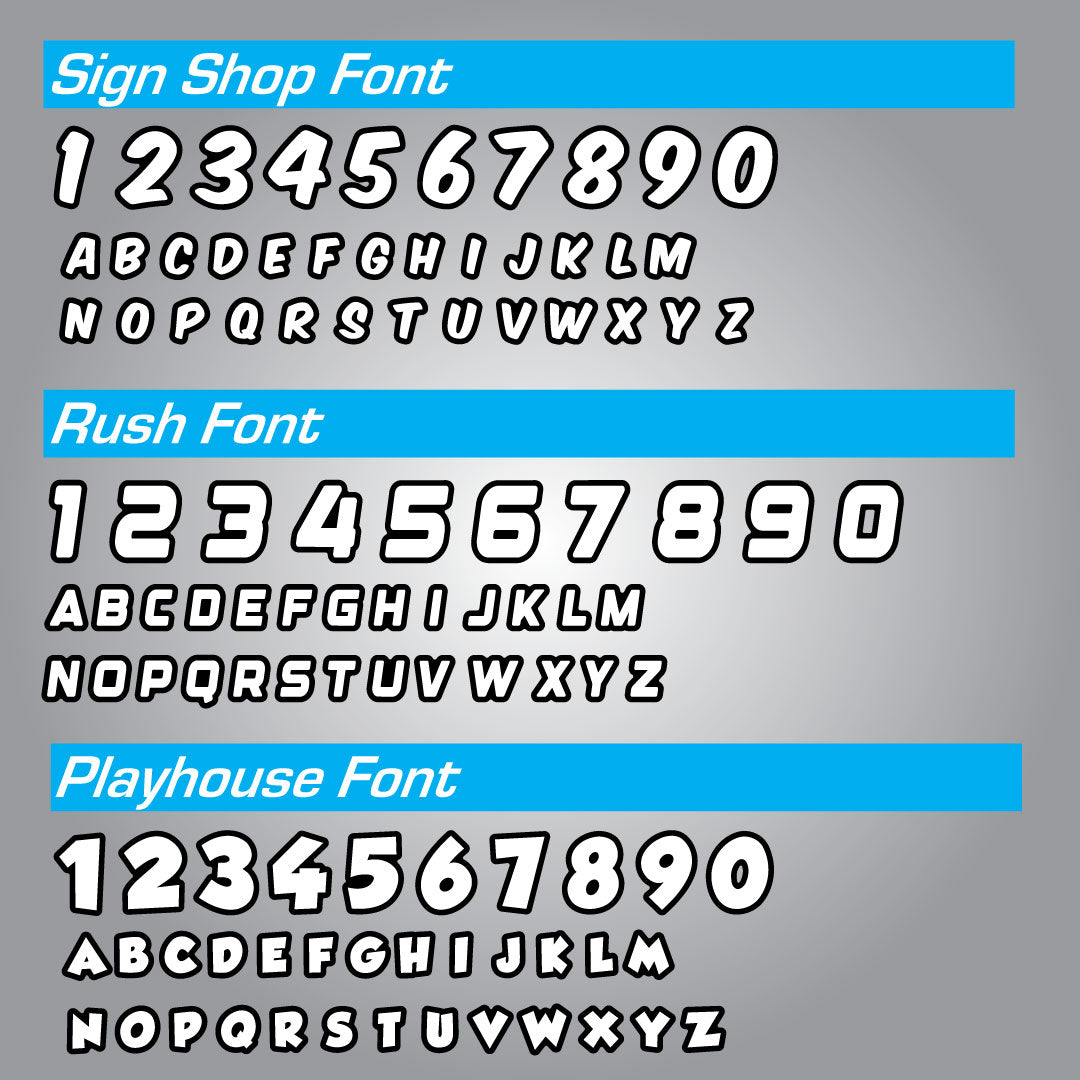Premium Magnetic Autocross Numbers with Gradient and Inner Shadow