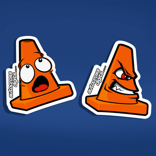 Cone Faces Autocross Sticker/Magnet Pack