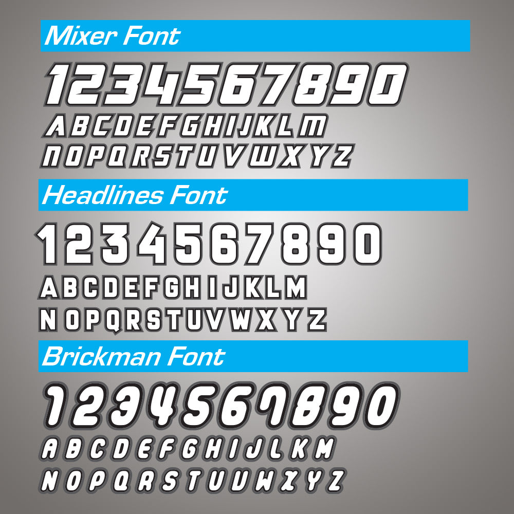 Premium Magnetic Autocross Numbers with Dual Outline