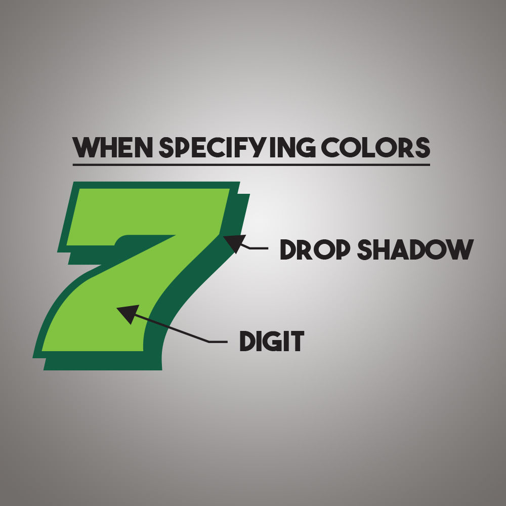 Premium Magnetic Autocross Numbers with Drop Shadow