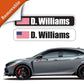 Low-Tack Driver Name/Flag Panels