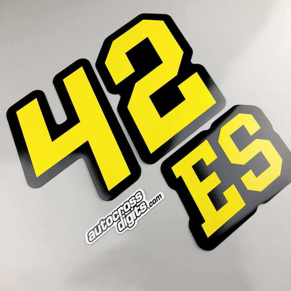 Autox Numbers Premium Magnetic Autocross Numbers with Outline โ Autocross Digits