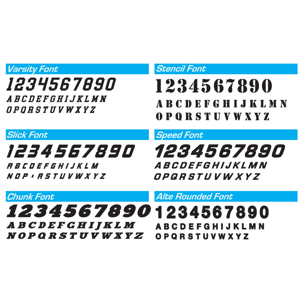 Economy Permanent Vinyl Racecar Numbers