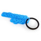 Blue Acrylic Logo Keychain with 1.25" Key Ring