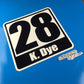 Magnetic Name/Number Square Panel Autocross Numbers - 12"