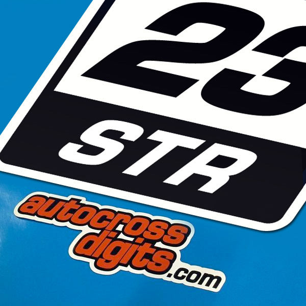 Autox Numbers Magnetic Square Panel Autocross Numbers - 16