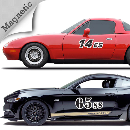 Premium Magnetic Autocross Numbers with Outline