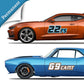 Premium Permanent Autocross Numbers with Dual Outline