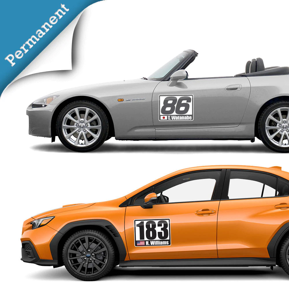 Autox Numbers Permanent Vinyl Racecar Numbers โ Autocross Digits